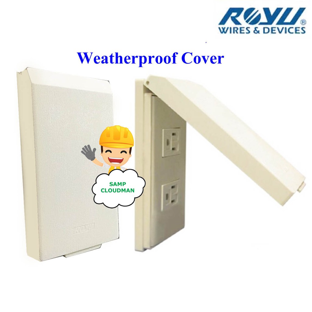 Royu Weather Proof Plate Cover Slim Type Outdoor Electrical Outlet