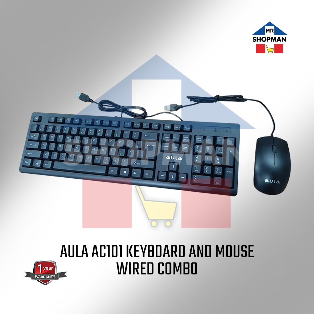 AULA AC101 Wired Keyboard and Mouse Combo Shopee Philippines