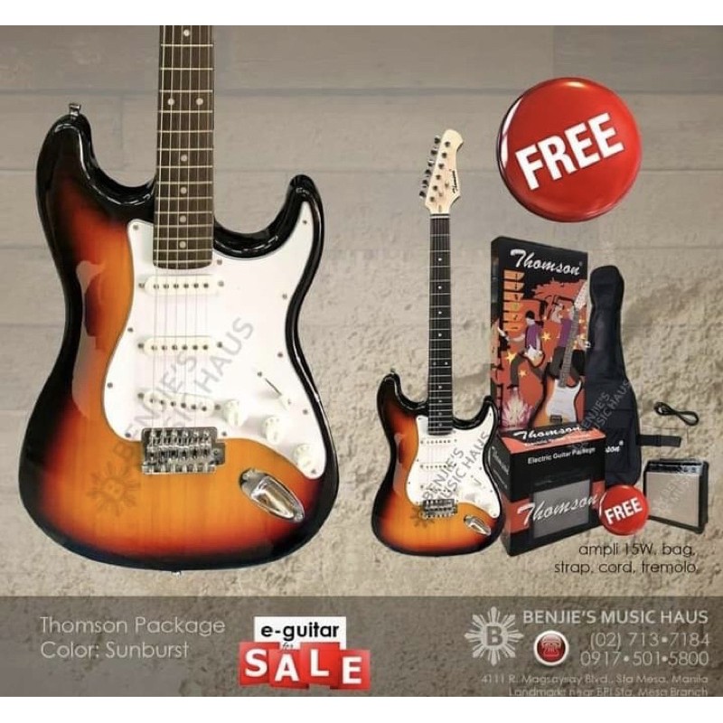 Thomson ST1 package electric guitars 5.5 OPENING sale Shopee Philippines