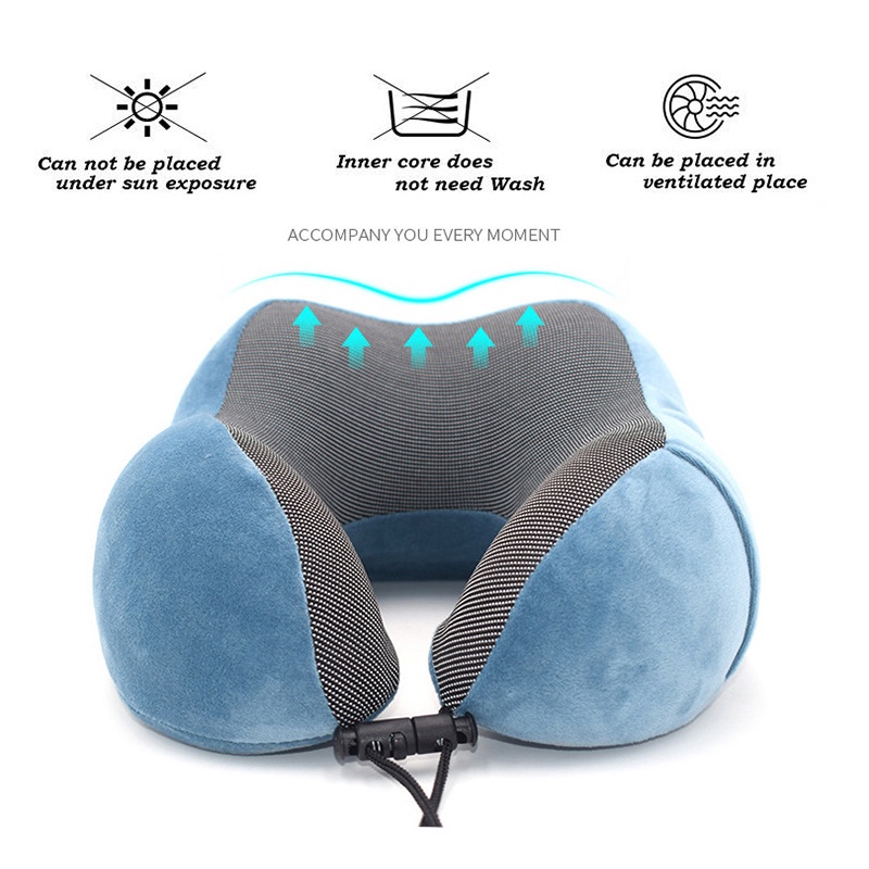 Fashion Style U Shaped Travel Pillow Neck Pain Support Relief Pain Bantal Lembut U Shaped