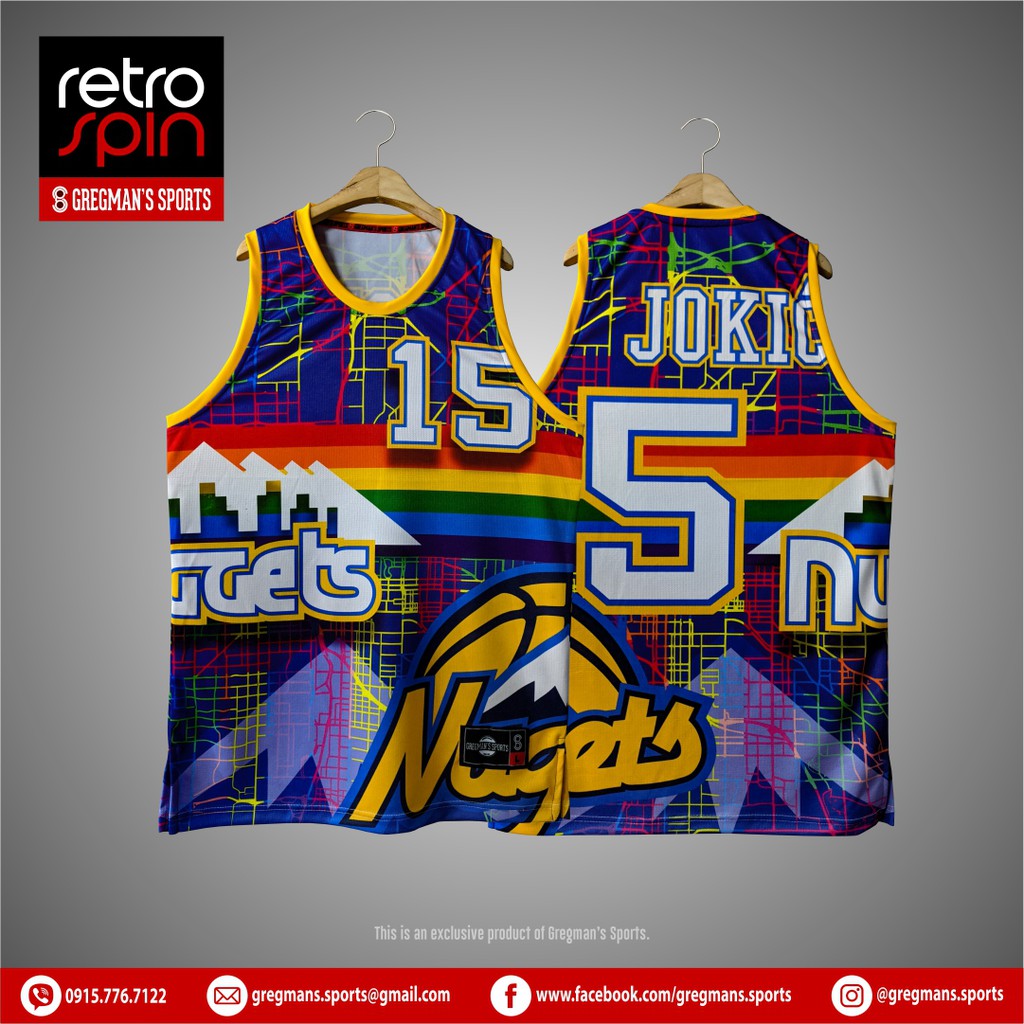 NUGGETS RETRO SPIN / Basketball Jersey / Sublimated Jersey Shopee