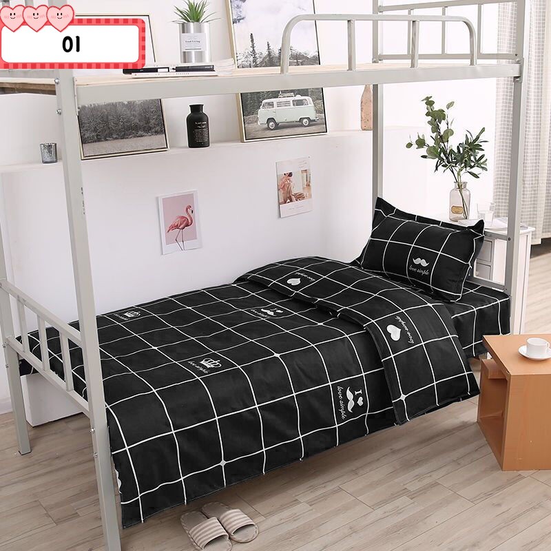 1.5m Bed Dormitory Single Bunk Bed Quilt Cover 3in1 Bed Sheet Set