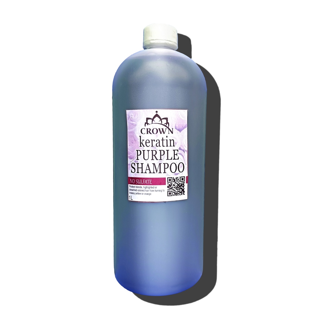 1Liter Keratin Purple Shampoo with Argan Oil Ultra Glow Hair Color