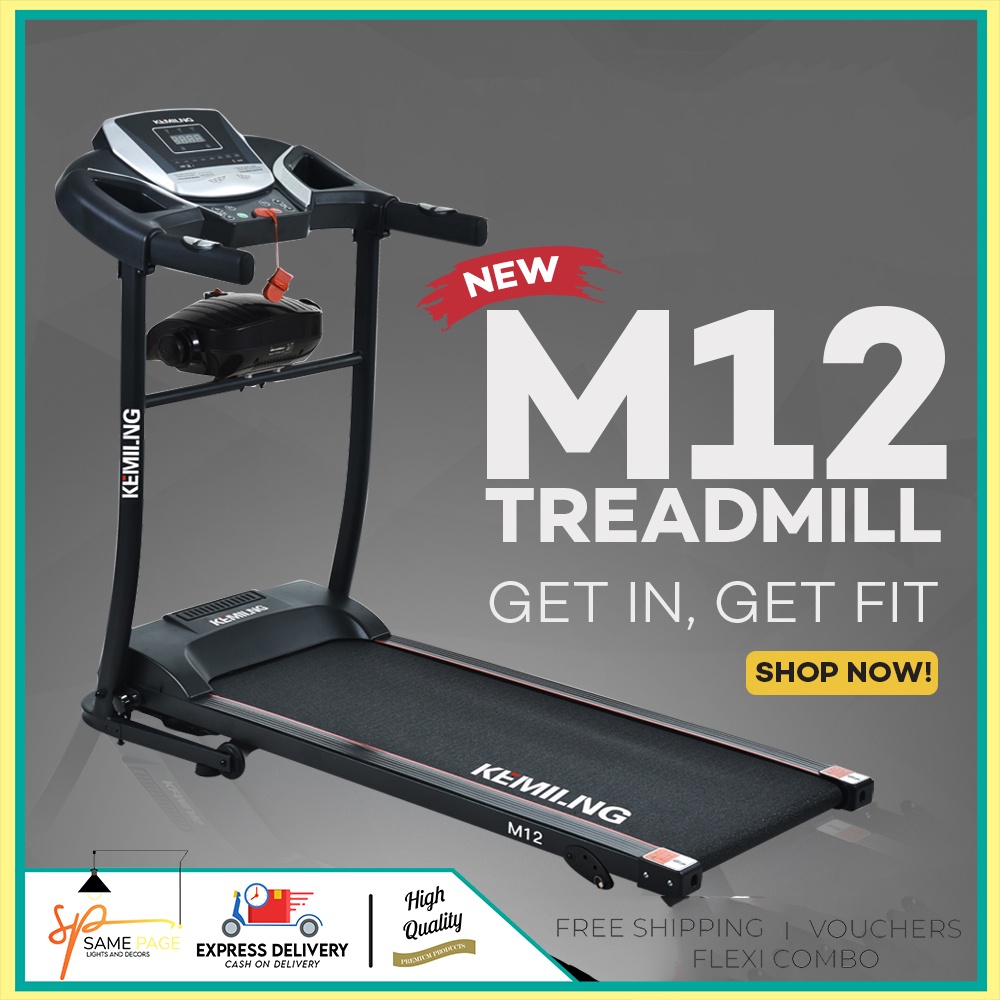 M12 Treadmill MultiFunction 3 Stages Manual Incline Easy Installment Fitness Machine Exercise