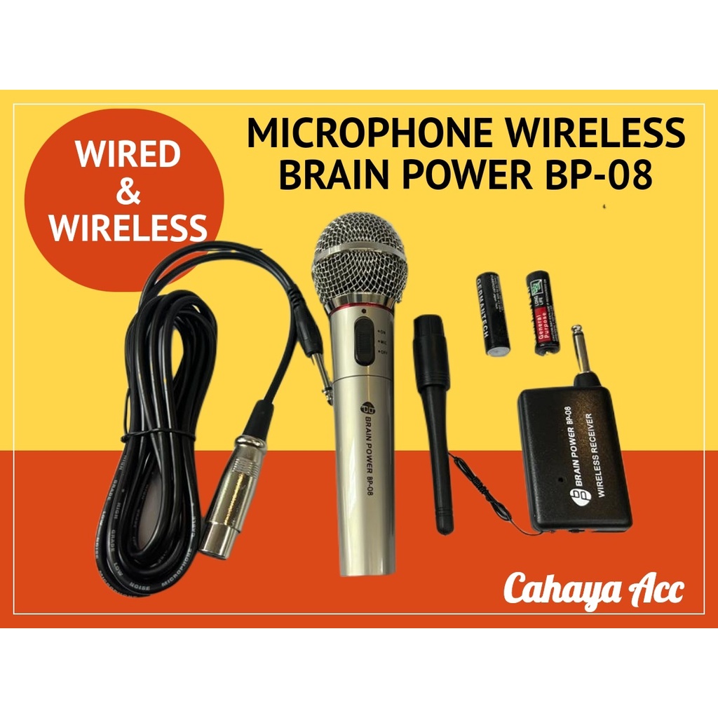 Professional Wireless Microphone Brain Power BP08 Wireless Mic And