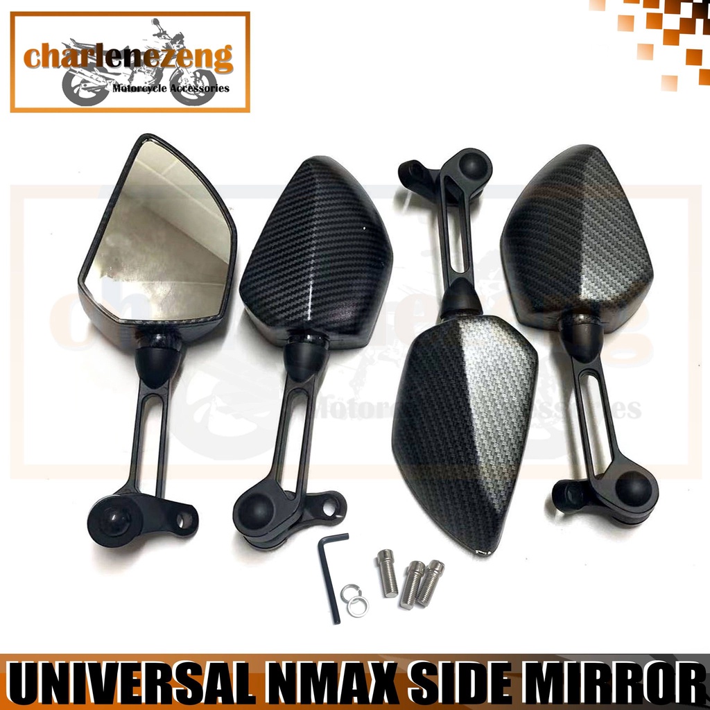 NMAX SIDE MIRROR TYPE O AND C H306 CARBON MOTORCYCLE Shopee Philippines