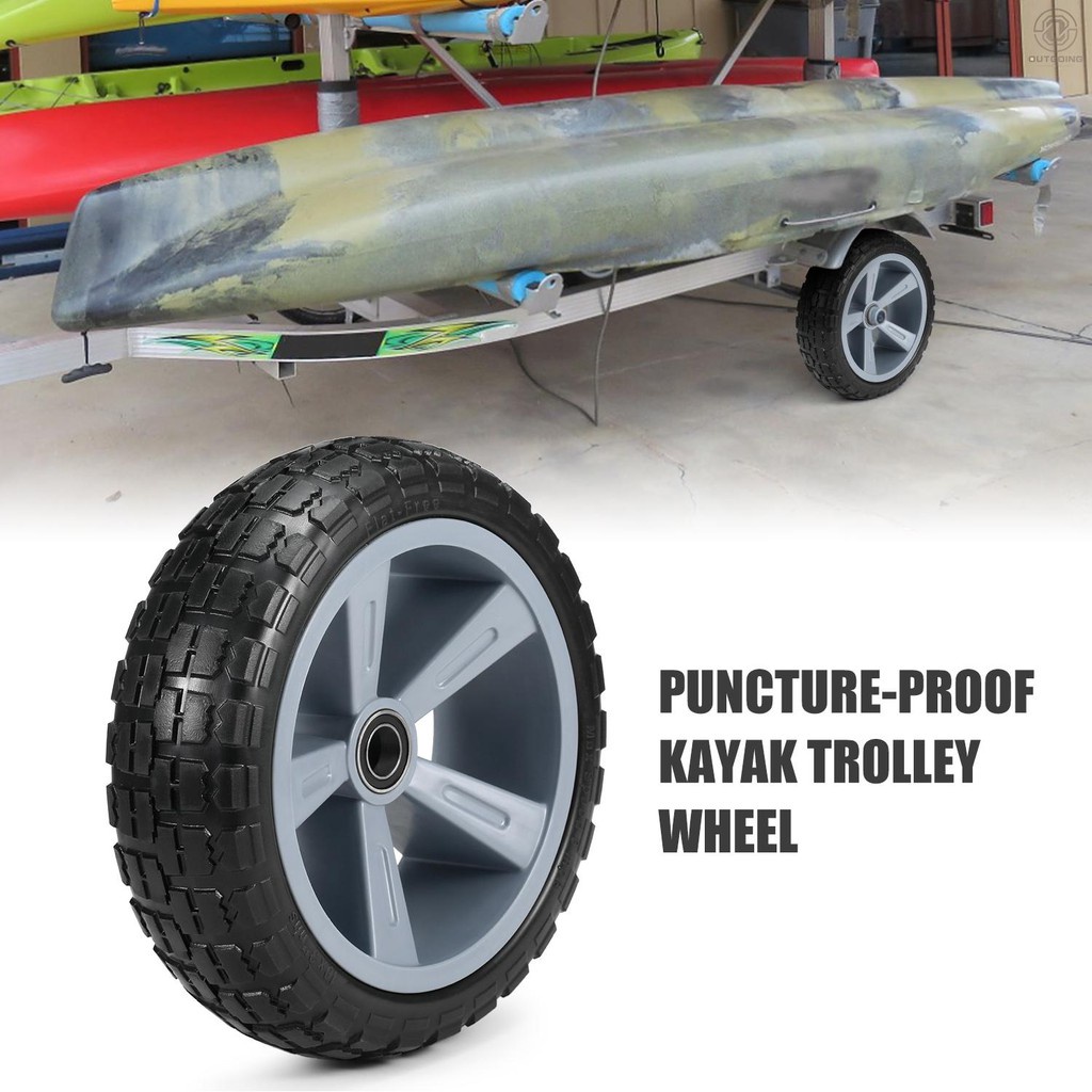 O&G 10 Inches Punctureproof Kayak Trolley Tire Wheel for Kayak Canoe Trolley Cart Replacement