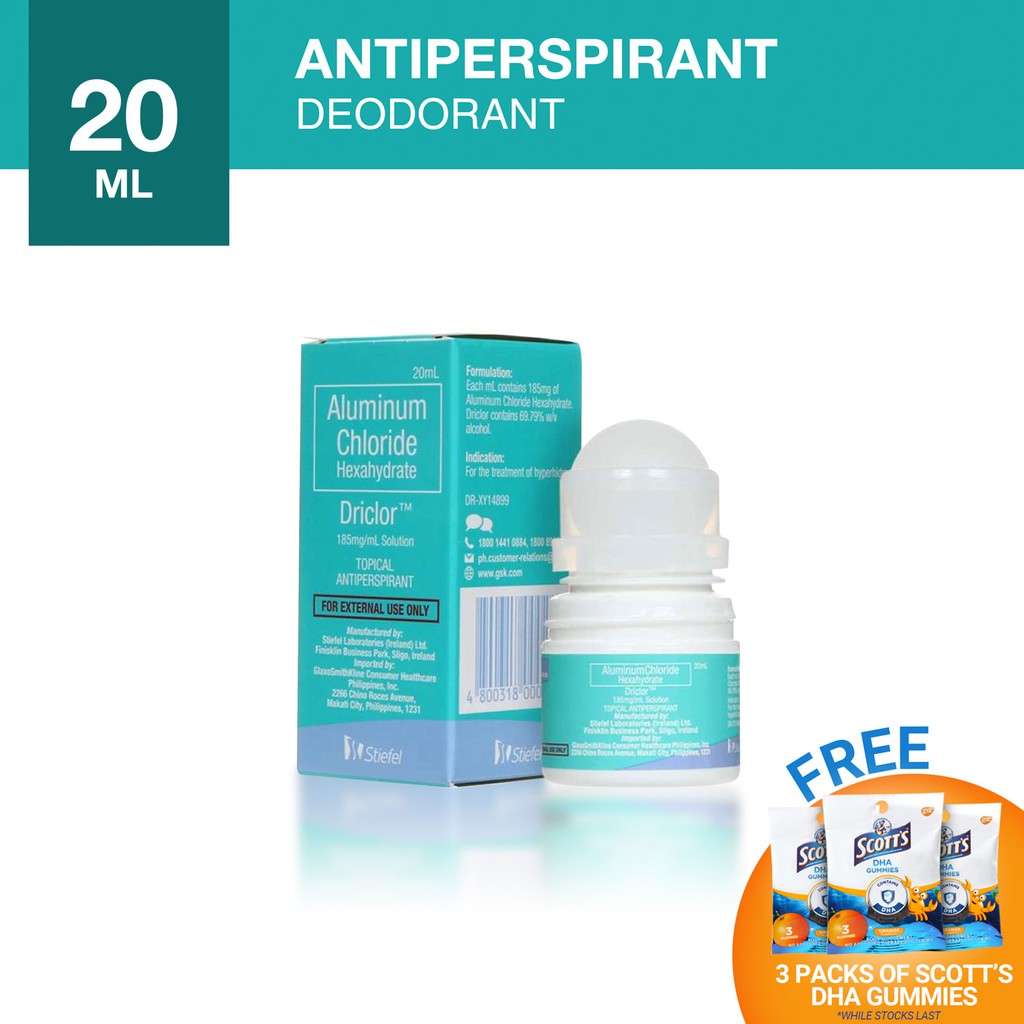 Driclor, Antiperspirant Roll On to Reduce Excessive Sweating 20ml