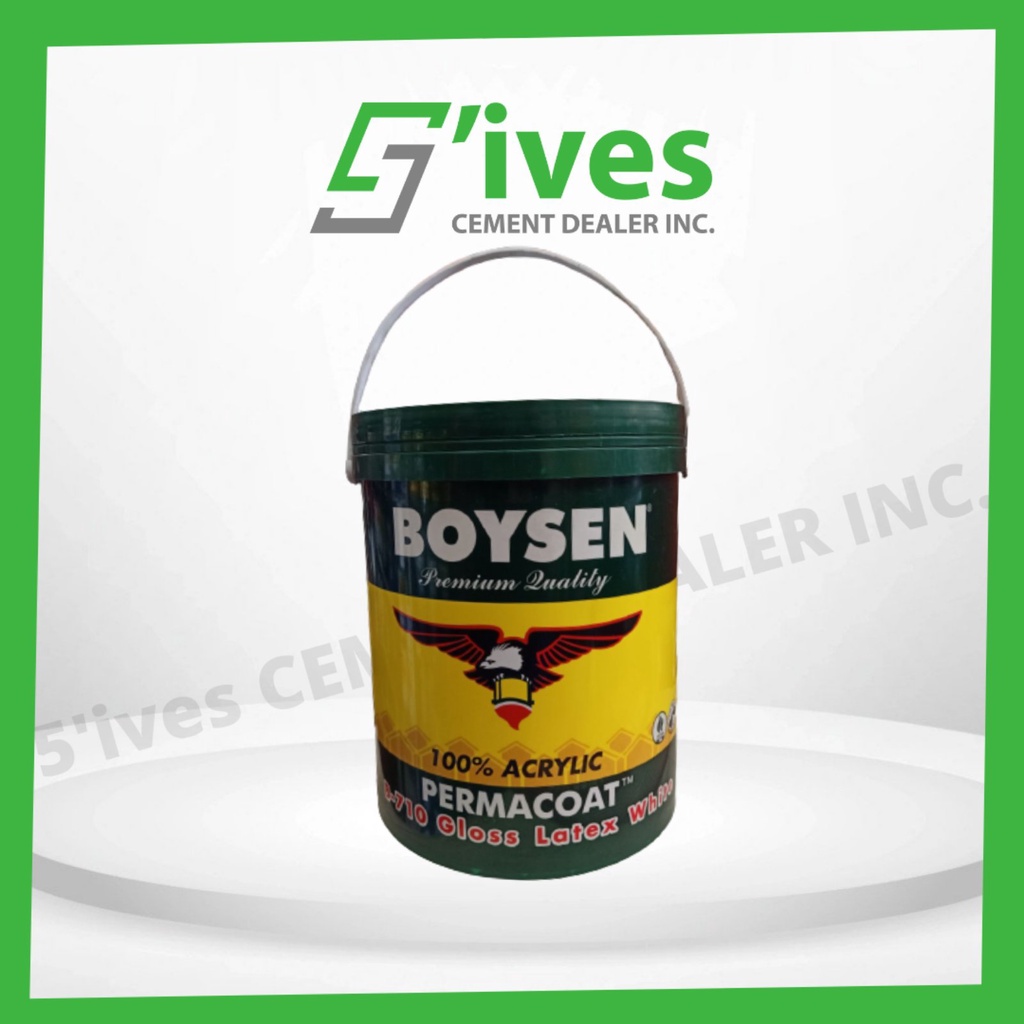 Boysen Permacoat Gloss Latex Paint White B710 Shopee Philippines