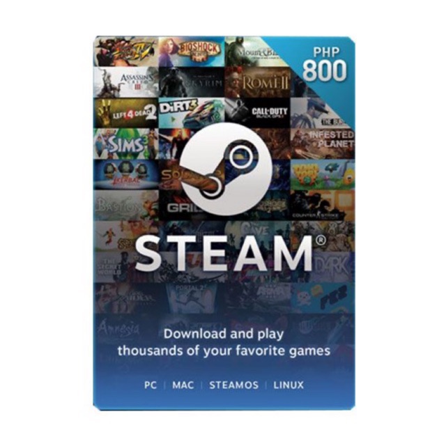 Steam Credits Wallet Codes (500, 800, 1000, 2200) Shopee