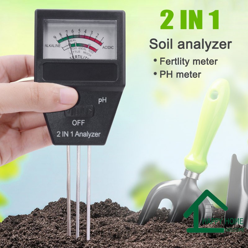 2 In 1 Soil Analyzer PH Meter Acidity Alkalinity Tester with 3 Probes