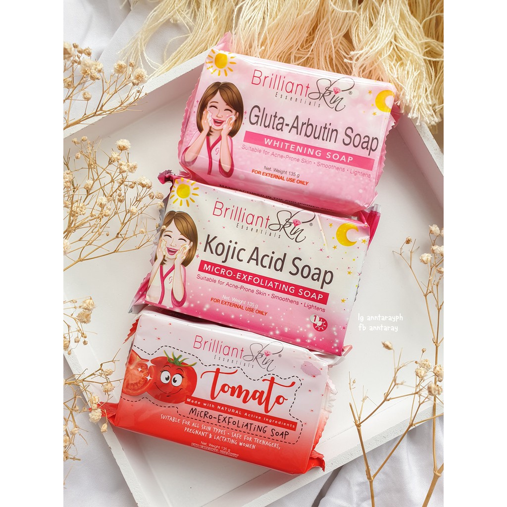 ORIGINAL Brilliant Skin Soaps (Kojic,Tomato,Gluta) Shopee Philippines