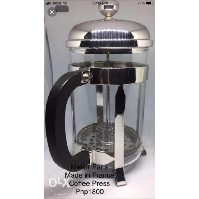 Pyrex Melior Made In France Coffee Press Shopee Philippines