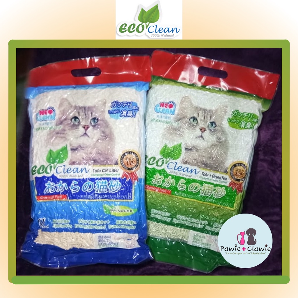 Eco Clean Tofu Best Clumping Cat Litter by NeoClean (2.8kg) Shopee
