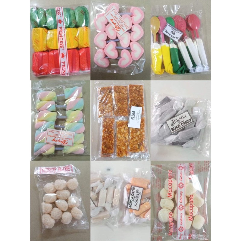 PART2 80s 90s Candies Macapuno, Polvoron, Britttle Nut, Buko Candy