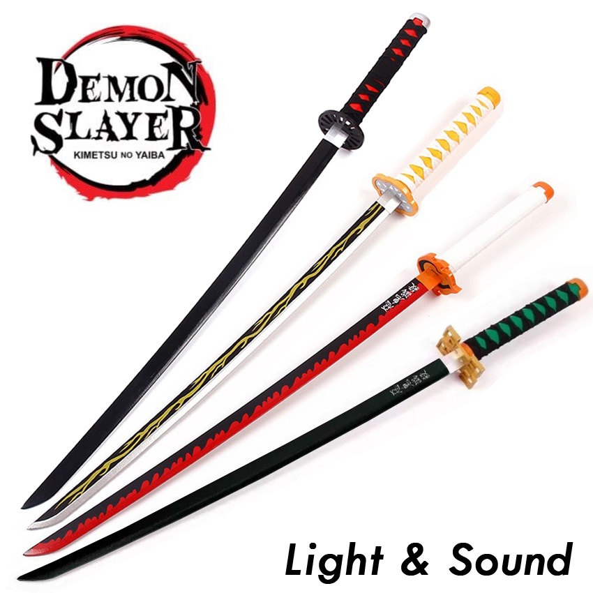 Demon Slayer Light And Sound Samurai Sword Plastic Knife Katana Costume