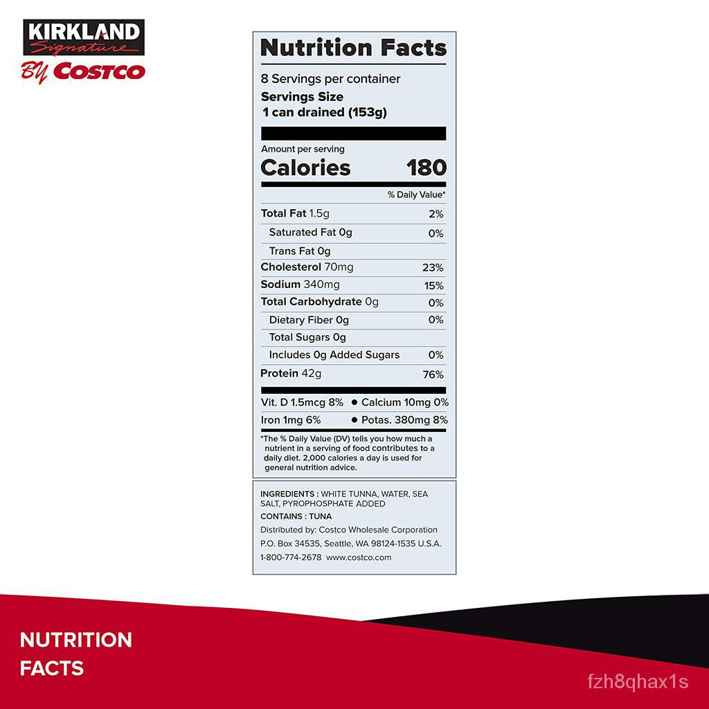 Kirkland Albacore Tuna Nutrition Facts Besto Blog