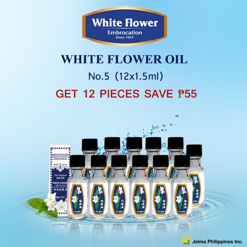 White Flower Oil No. 5 (12 x 1.5 mL) Shopee Philippines