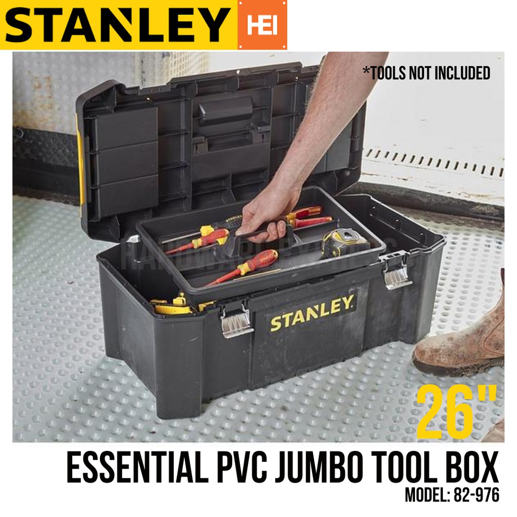 STANLEY Essential PVC Jumbo 26" Tool Box Toolbox 82976 Shopee