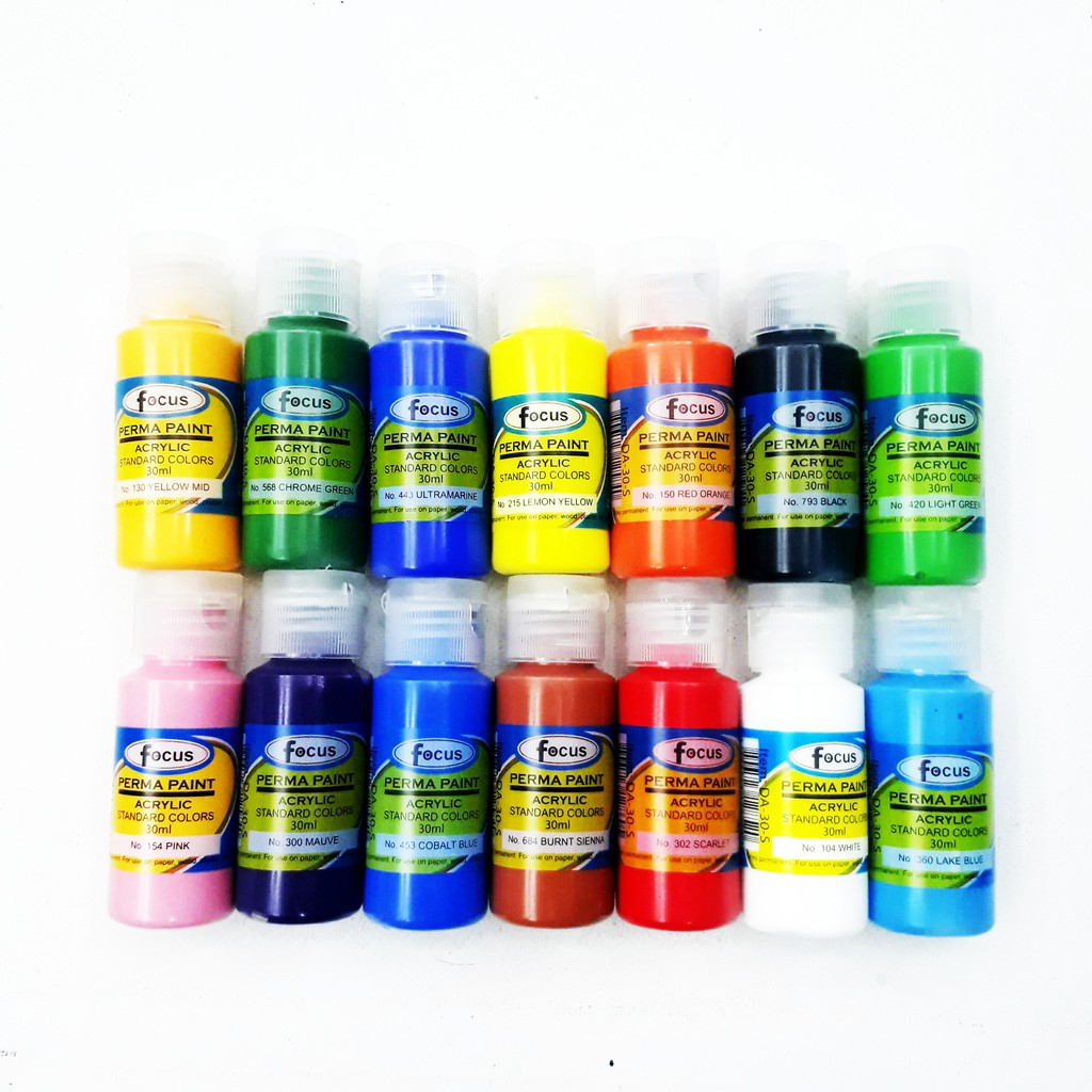 FOCUS PERMA PAINT ACRYLIC COLOR, 30 mL Shopee Philippines