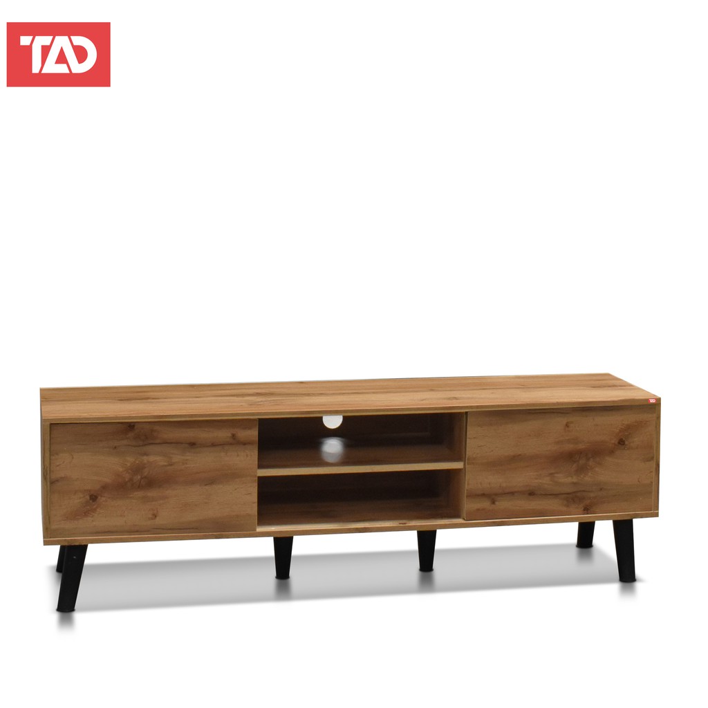 TAD TUNE TV Rack, TV Stand, Storage Entertainment with 2 door
