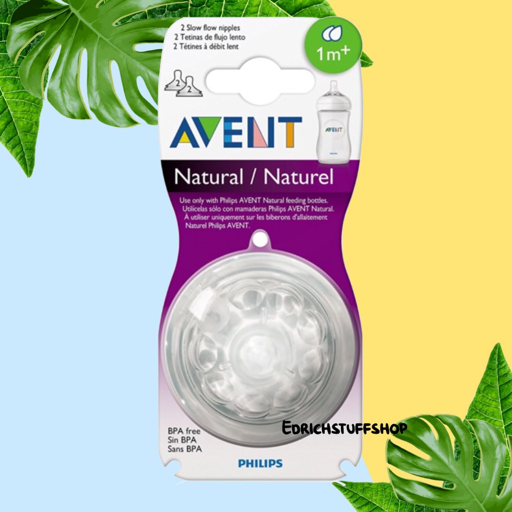 Philips AVENT BPA Free Natural Slow Flow Nipples (SPIRAL 1MONTH