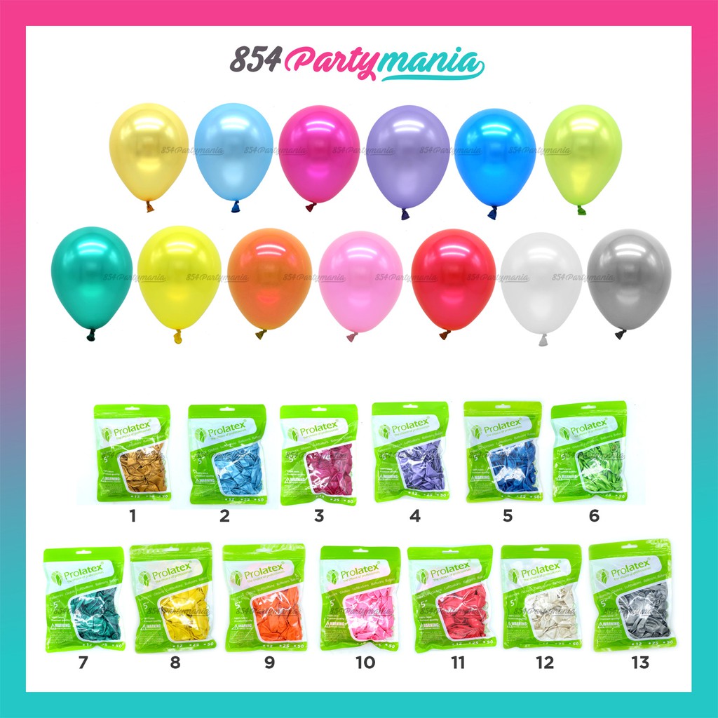 Metallic Balloons 5 inch 25pcs Prolatex Balloon party decor promo sale