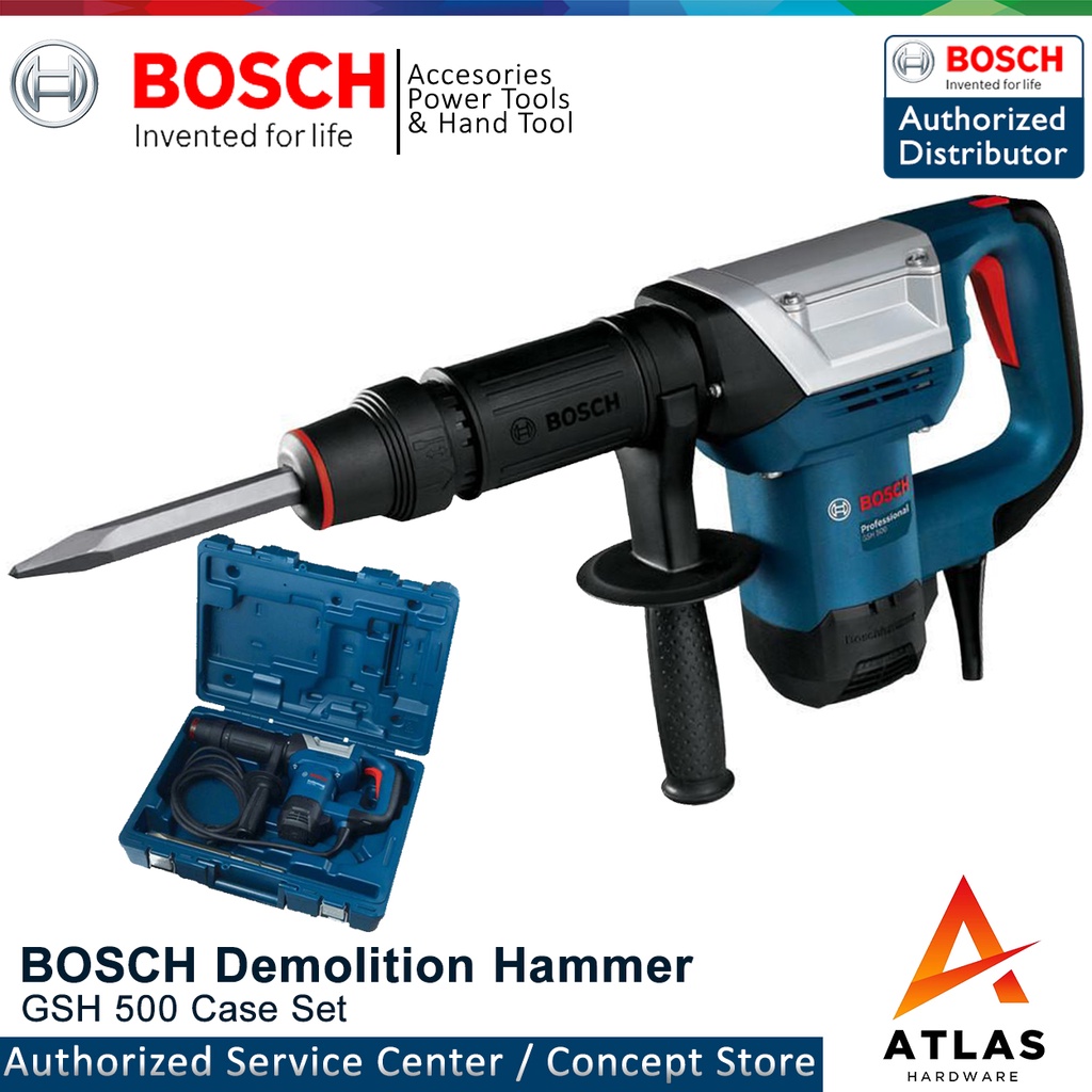 Bosch Demolition Hammer GSH 500 (Hex Pointed Chisel Included) Shopee