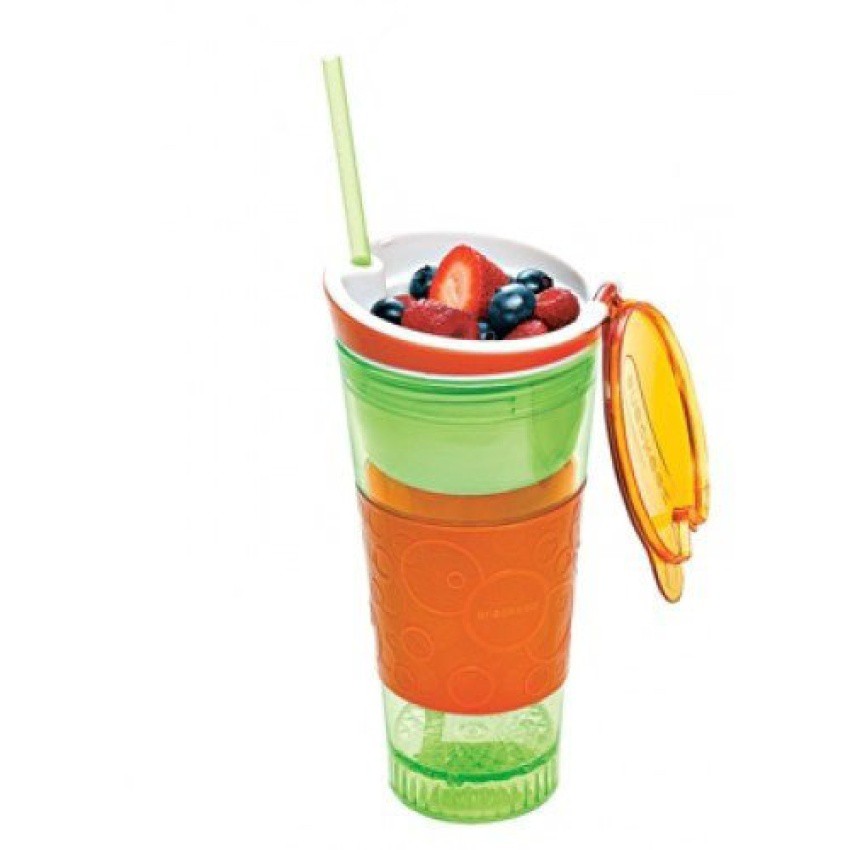 2in1 Snack and Drink Cup Holder (Orange and Green) Shopee Philippines