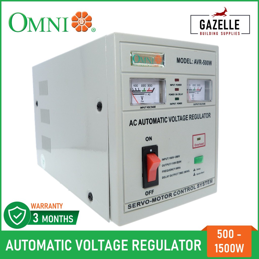 Omni AVR Automatic Voltage Regulator 500 Watts, 1000