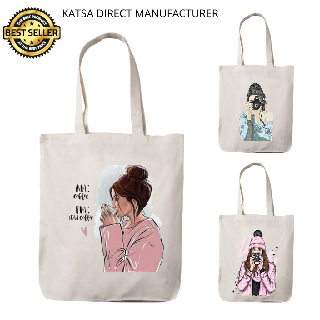 Artwork 1 Tote Bag Katsa Canvas High Quality Lady Coffee Women Boss Art