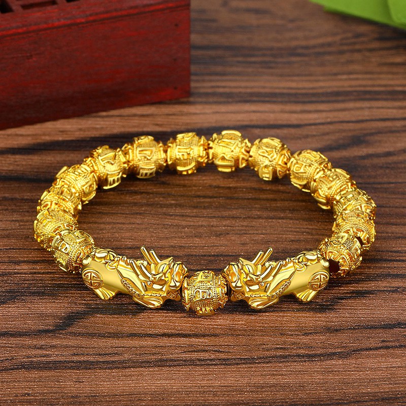 Lucky Piyao Bracelet Gold Bead Transfer Beads warding off evil spirits