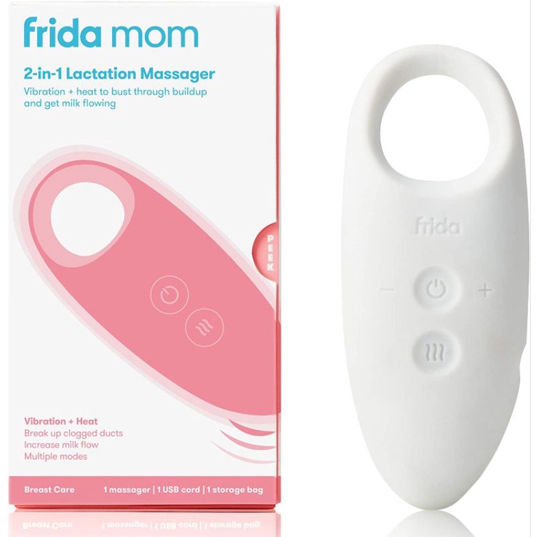 Frida Mom 2in1 Lactation Massager, Heat+Vibration for Clogged Milk
