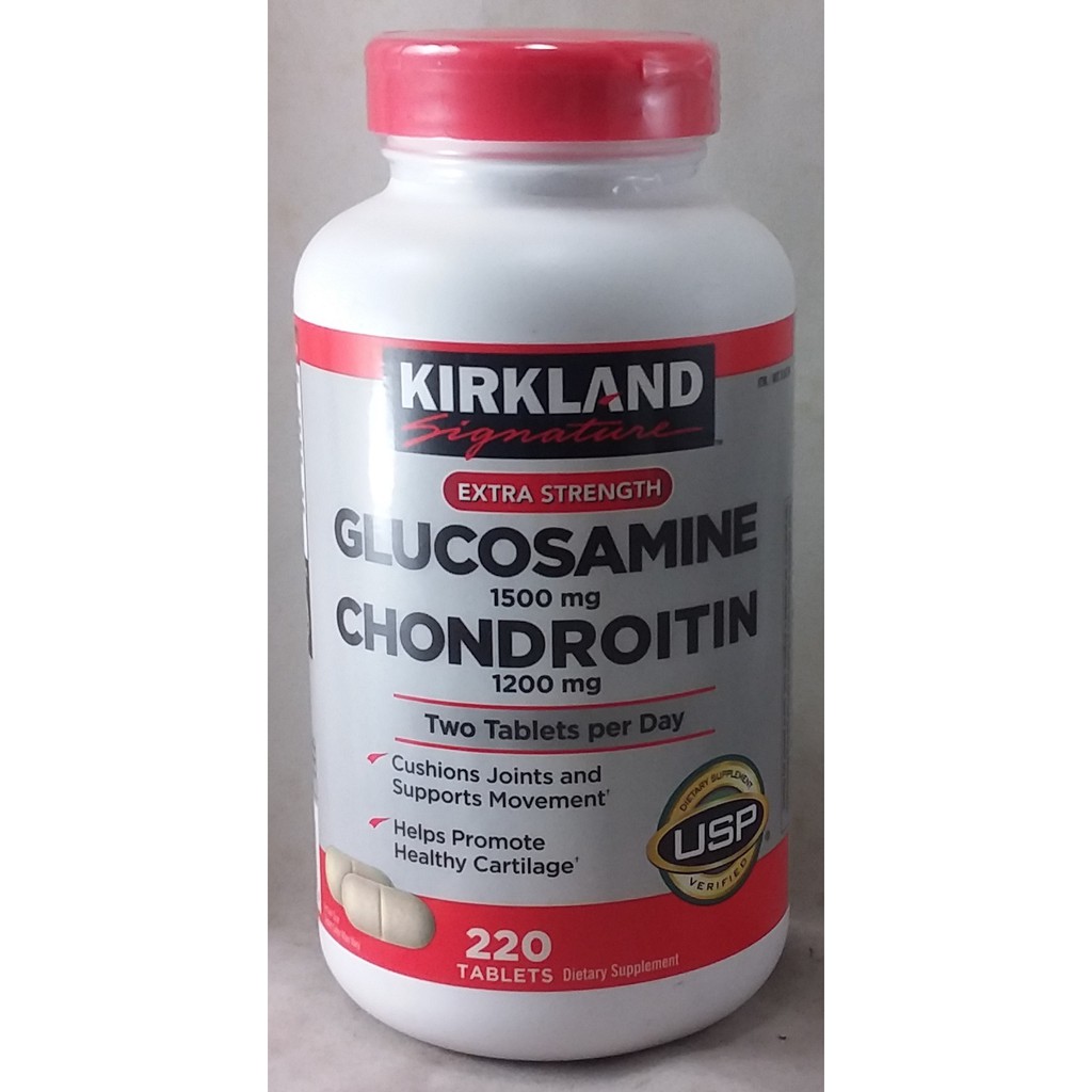 Kirkland Glucosamine HCl & Chondroitin Sulfate, 220 Tablets Shopee