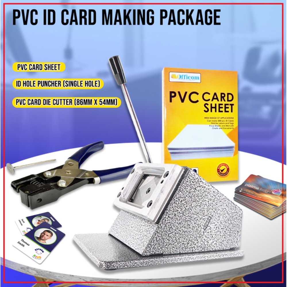 PVC ID Card Making Package [PVC Card Sheet A4 5 Set + PVC Card Cutter