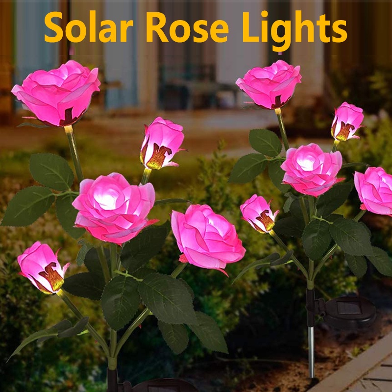 Solar Rose Flower Lights for Garden Shopee Philippines