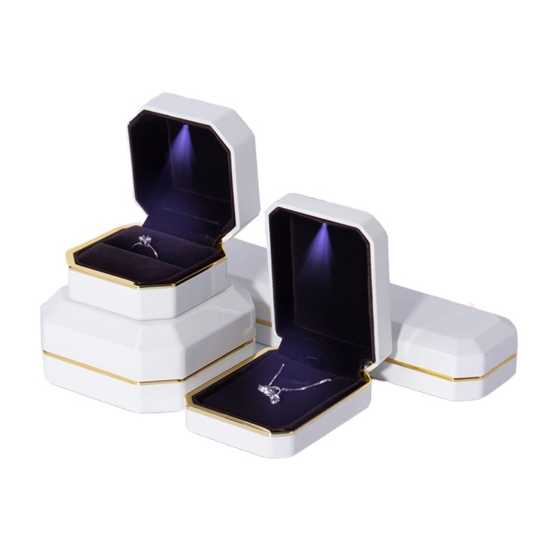 Highend Jewelry Box With Light Creative Proposal Ring Box LED Light