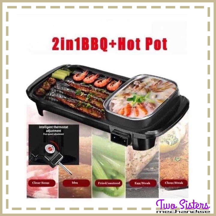 Chay HQ Original 2in1 Electric Samgyupsal Hot Pot Oven & Nonstick