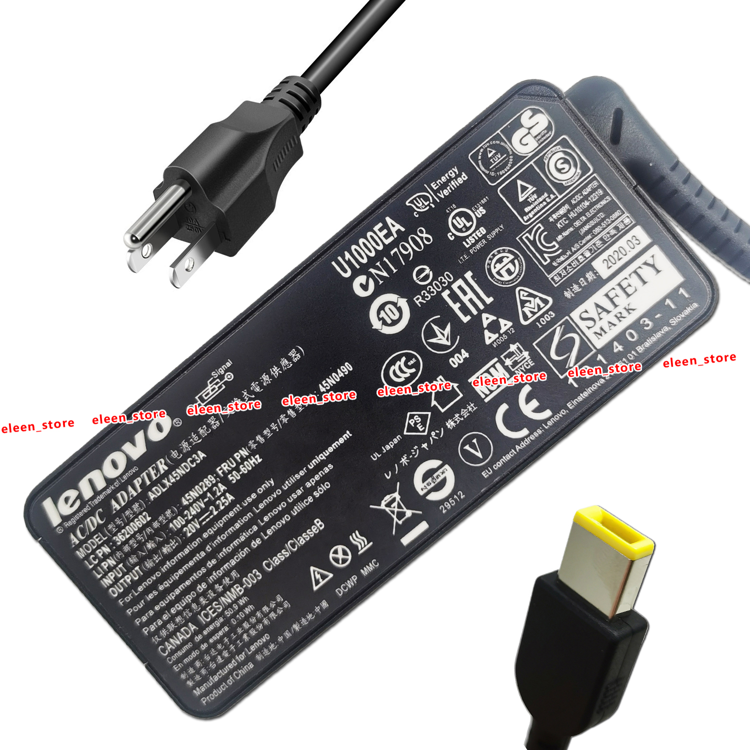 New 45W 2.25A 20V Laptop AC Adapter charger For Lenovo