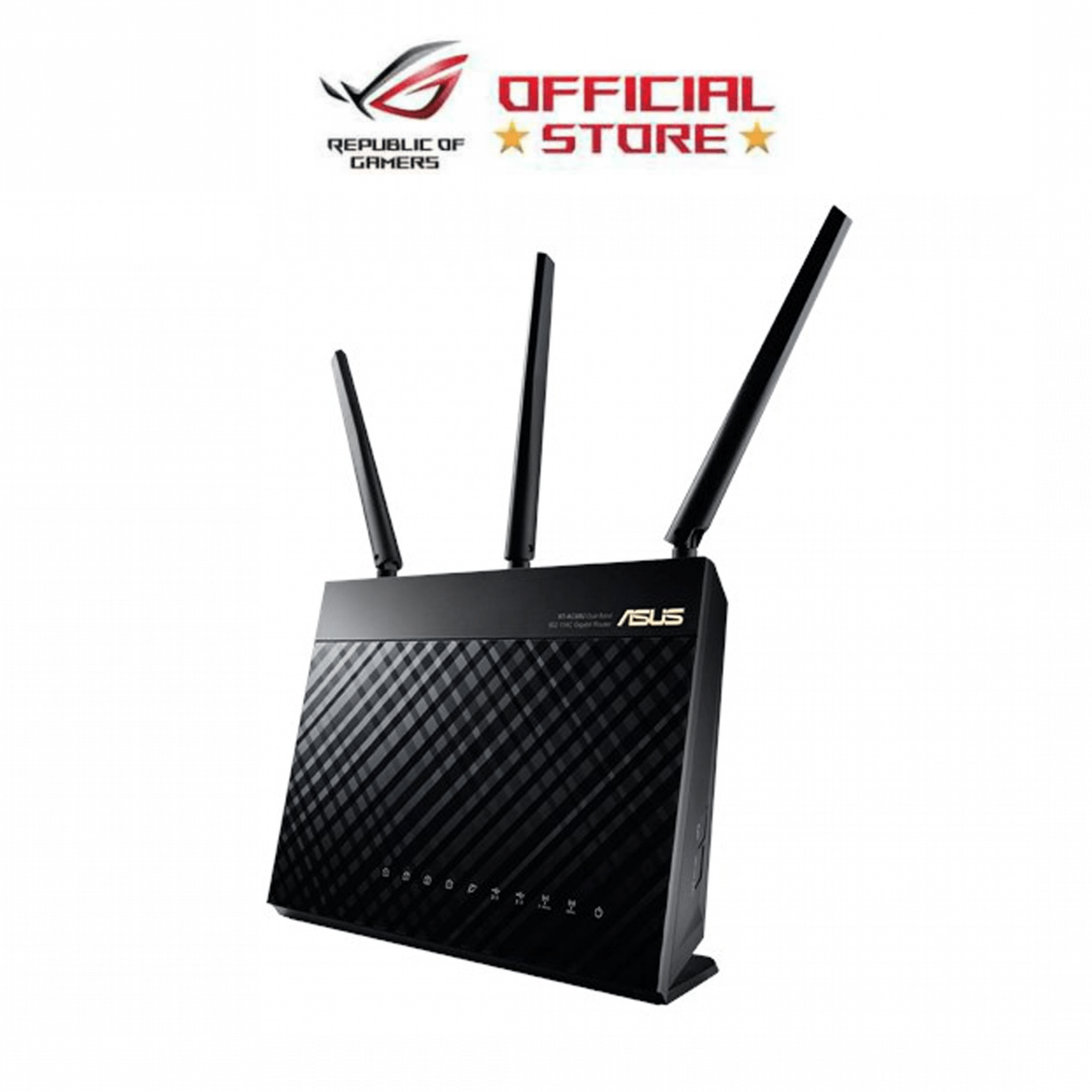 Asus RTAC68U AC1900 Dual Band WiFi Gaming Router, powered by a dual