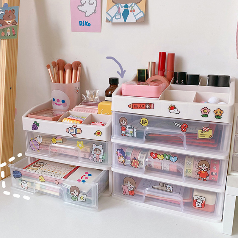 Ins Desk Storage Rack Tabletop Drawer Stationery Cosmetic Storage Box
