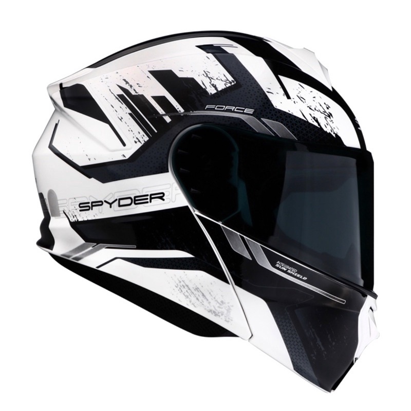 Spyder Full Face Modular Motorcycle Helmet Force Model (Free Clear