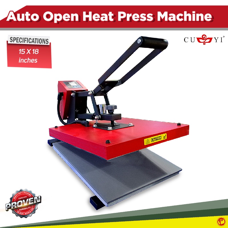 A3 Size CUYI Heavy Duty Digital Heat Press Machine 15x18 inches flatbed