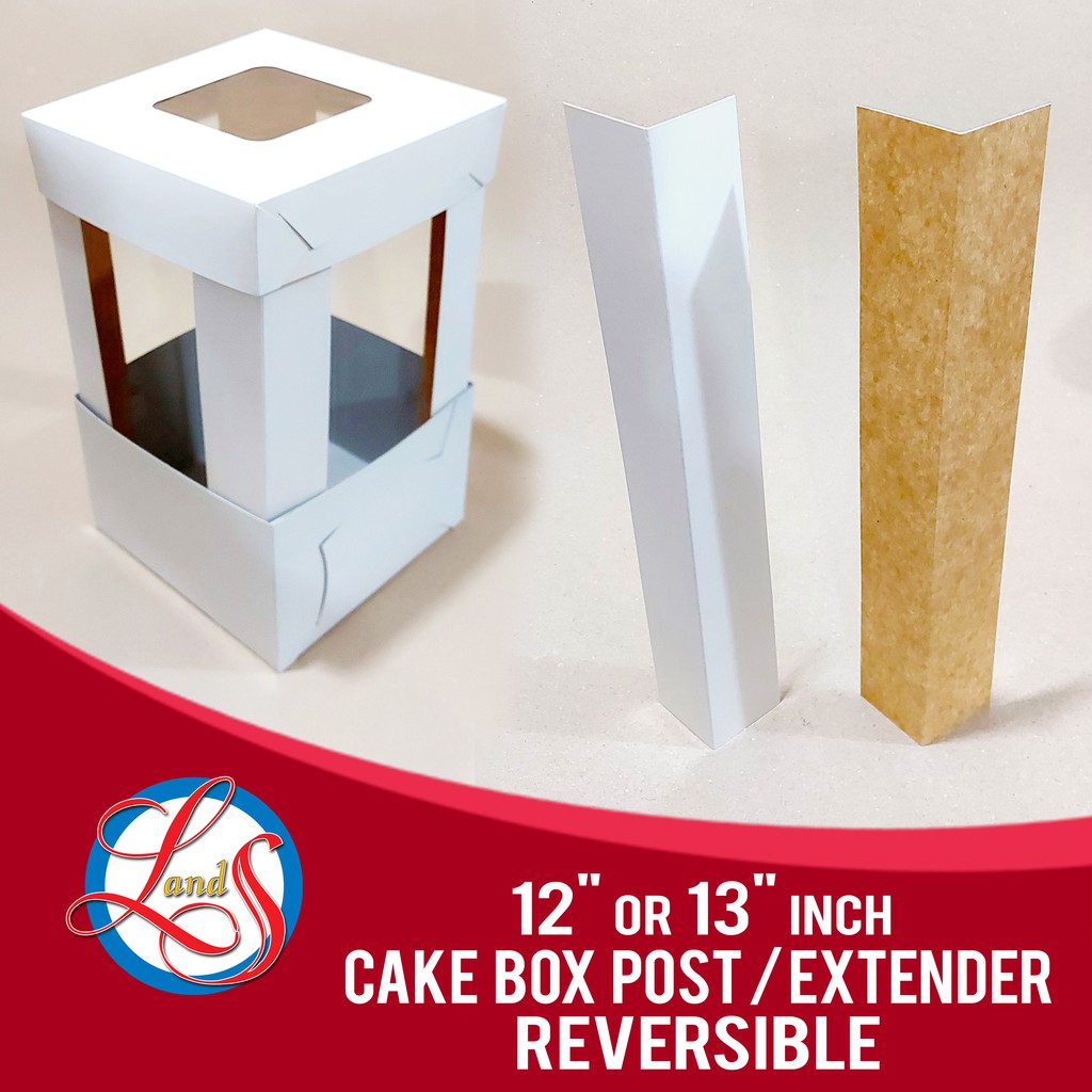 Cake Post Box Extender 13" or 12" (200pcs) , Extension Corner for Cake