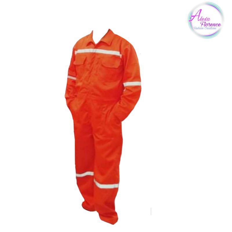 Alexa Florence Seaman Coverall Suit PPE With Reflector Cotton Twill