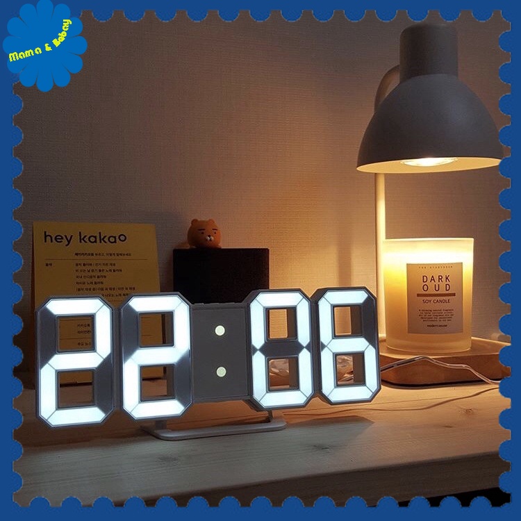 Smart Digital Clock 3D Alarm Clock Korean LED Wall Clock Table Desk