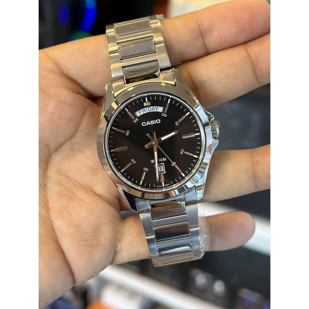 CASIO Analog Stainless Steel Day Date Unisex Watch MTP1370D1A2