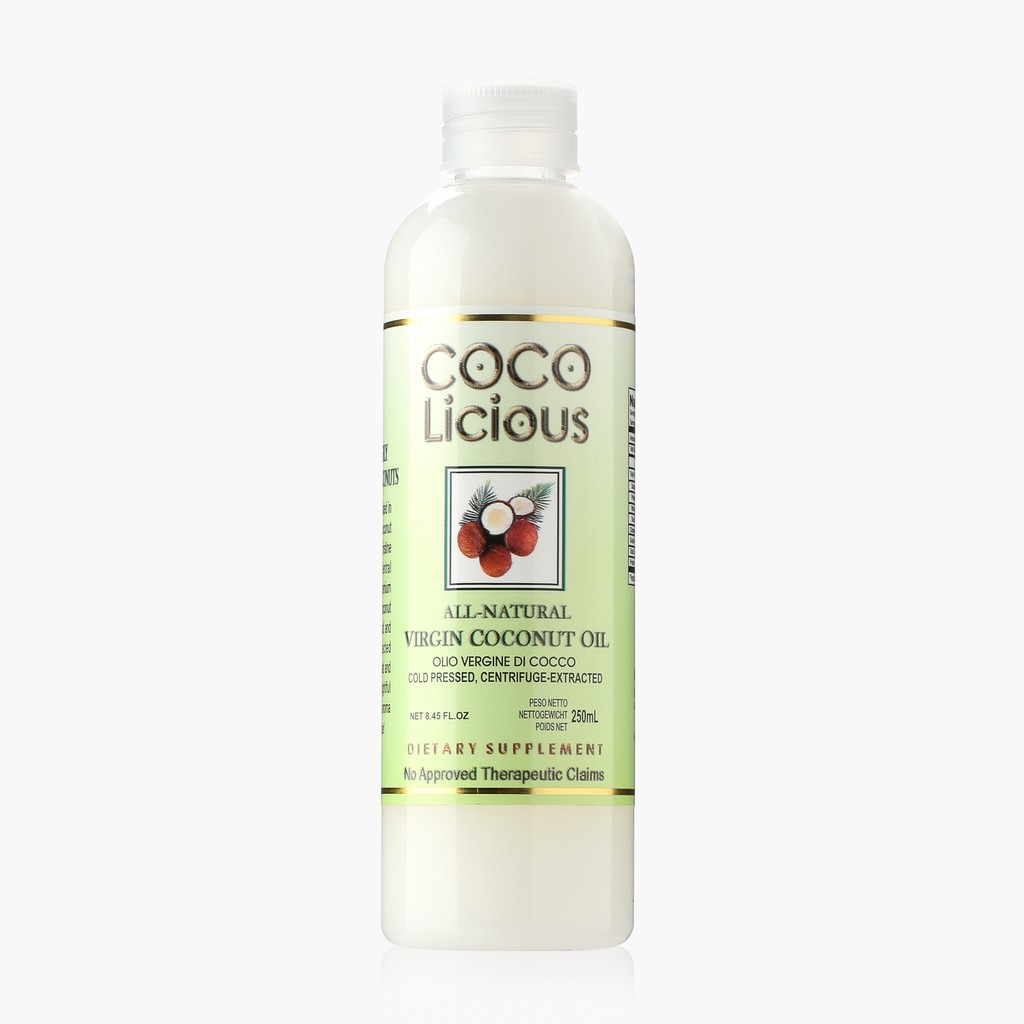 Cocolicious AllNatural Virgin Coconut Oil 250ML Shopee Philippines