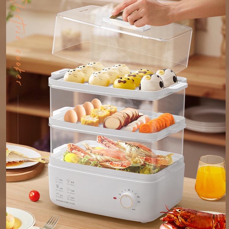 Electric steamer 10 liters household 2layer/3layer siumai siumai