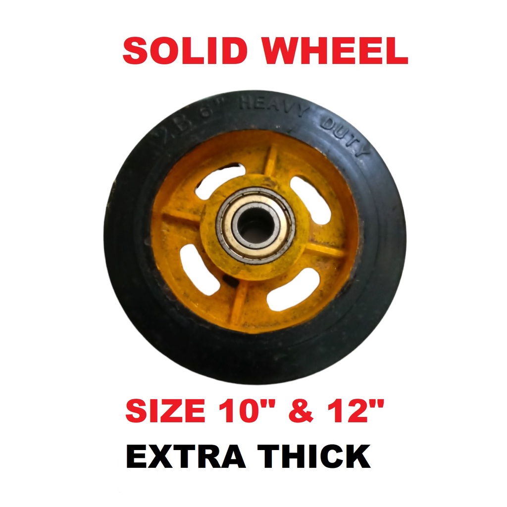 HAND TRUCK PUSH CART KARATILYA RUBBER WHEEL 10 & 12" HAND TRUCK WHEEL